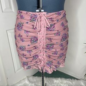 DollsKill “It’s All A Dream” Lace-Up Skirt NWT